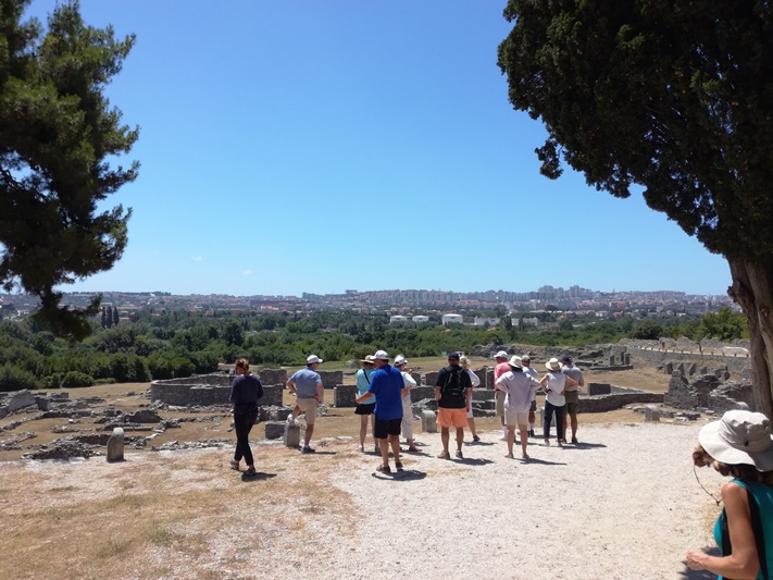 Standing on the Salona wall